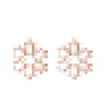 Moda mujer Rose Gold Snowflake - Pendientes en forma de